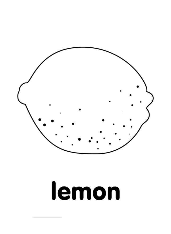 Coloriage Citron normal à imprimer