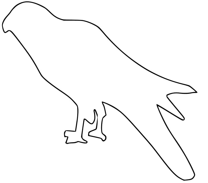 Coloriage Contour D’oiseau Cerf-Volant à imprimer
