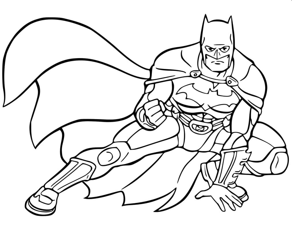 Coloriage cool batman 4 à imprimer