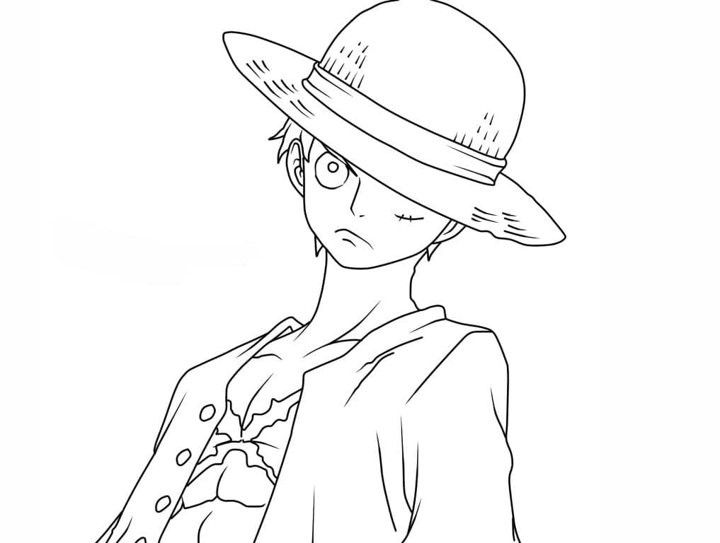 Coloriage Cool Luffy