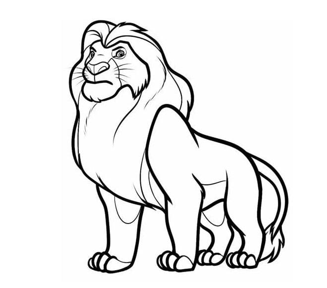 Coloriage Dessin animé du Roi Lion