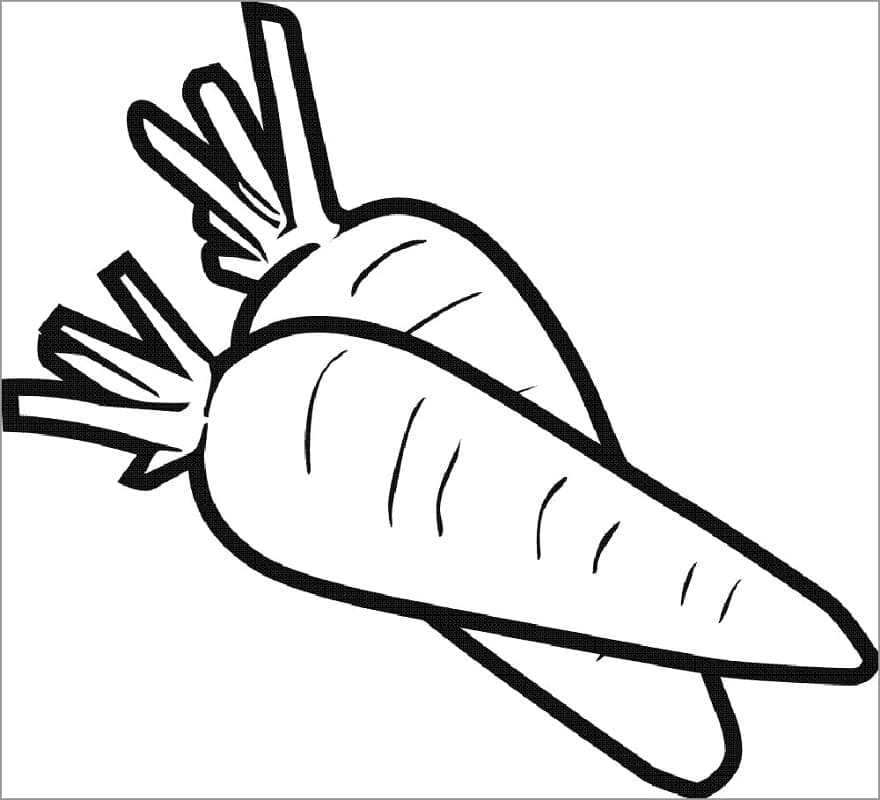 Coloriage Dessin Deux carottes à imprimer