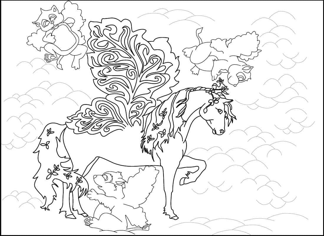 Coloriage Dessin gratuit de Bella Sara mignonne