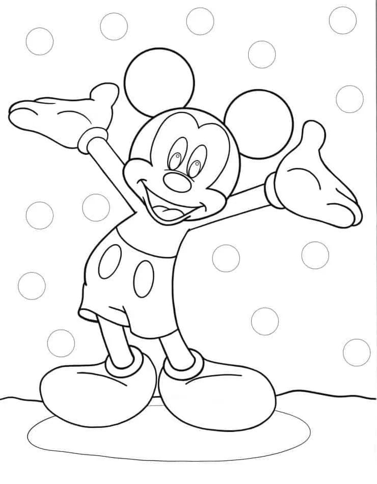 Coloriage Dessin Mickey Mouse 1