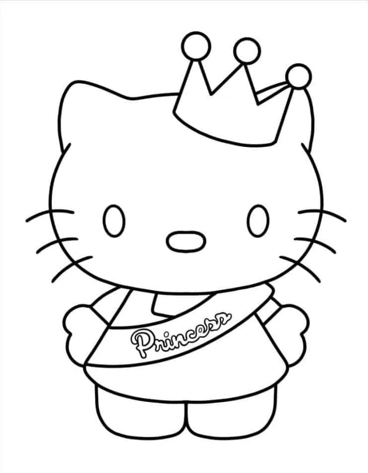 Coloriage Dessine gratuit Hello Kitty