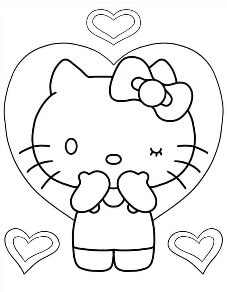 Coloriage Dessine Hello Kitty mignonne