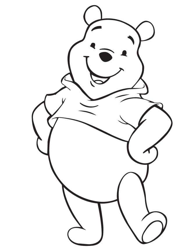 Coloriage Dessine l'adorable Winnie l'ourson