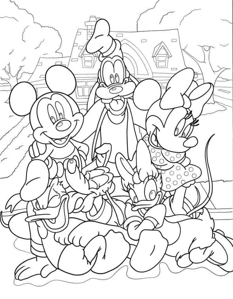 Coloriage Dessine Mickey Mouse et ses amis