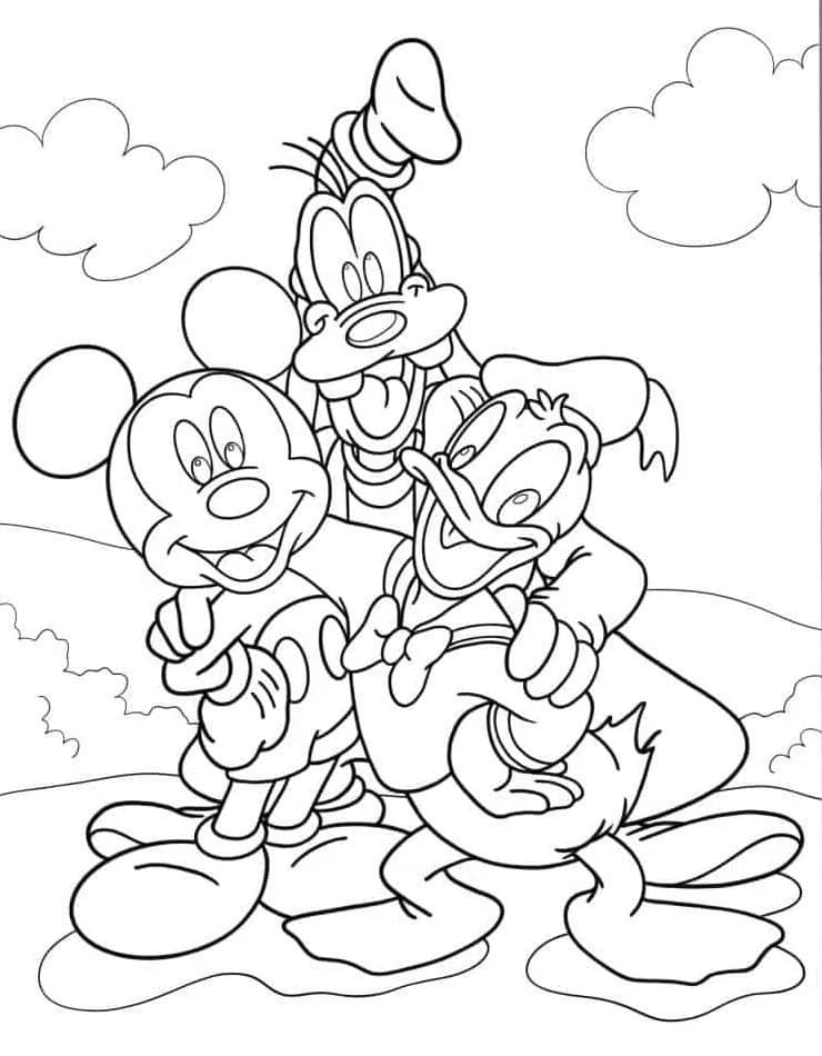 Coloriage Dessine Mickey Mouse gratuit