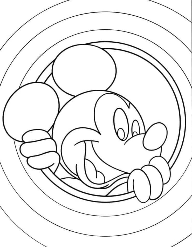 Coloriage Dessine Mickey Mouse heureux