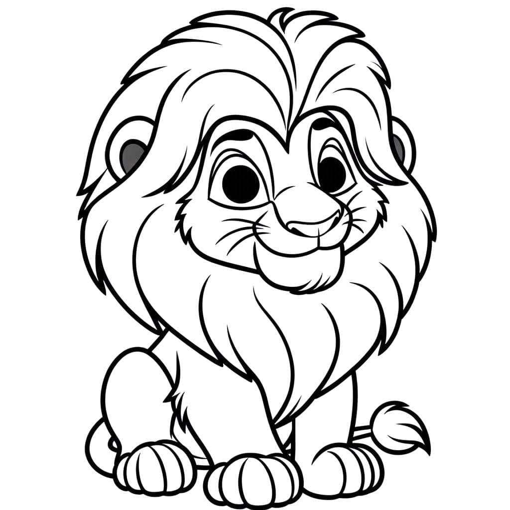 Coloriage Dessine très bien le Roi Lion à imprimer