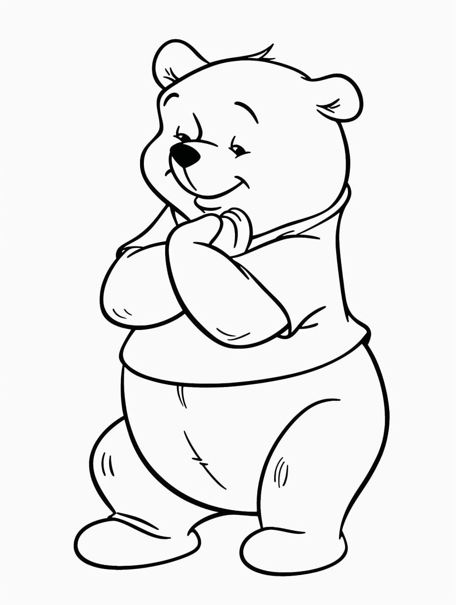 Coloriage Dessine Winnie l'ourson gratuit