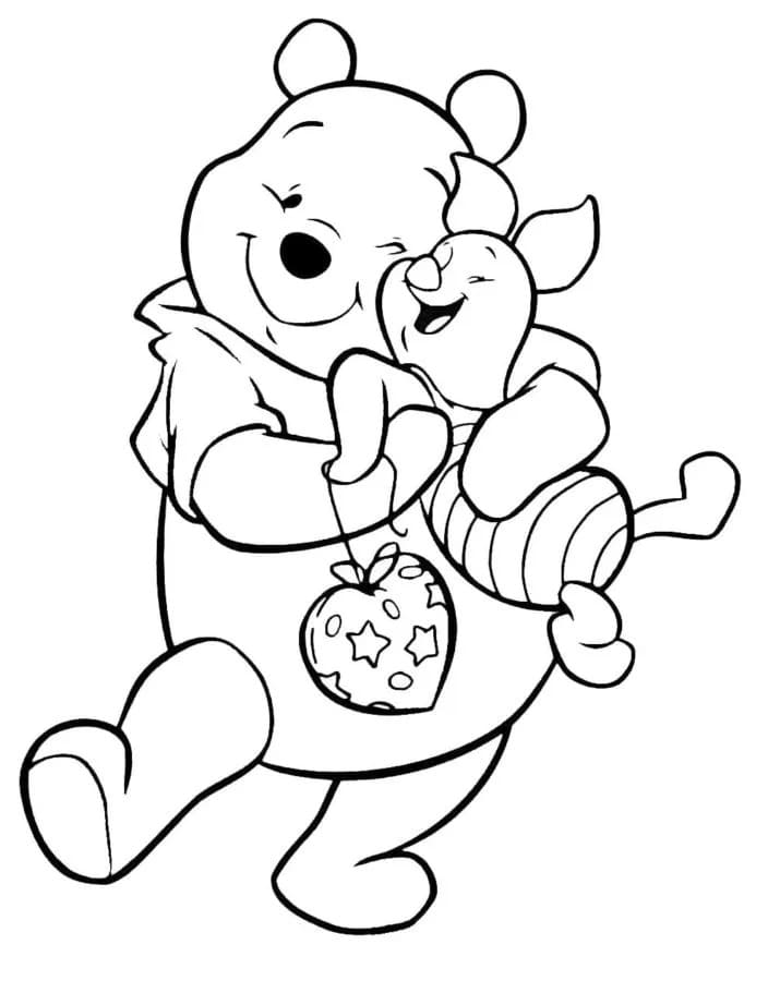 Coloriage Dessine Winnie l'ourson simple