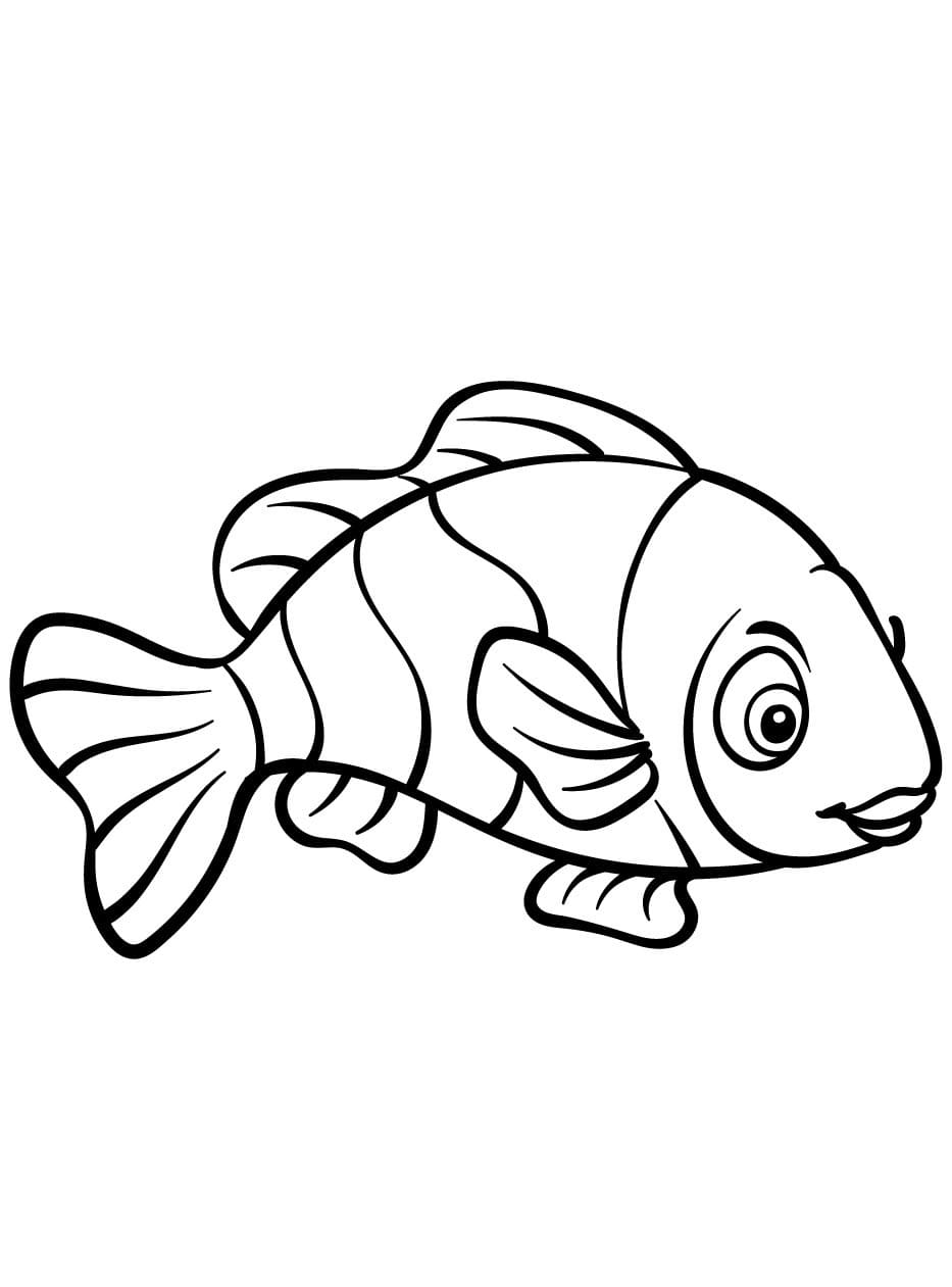 Coloriage Dessiner de base poisson à imprimer