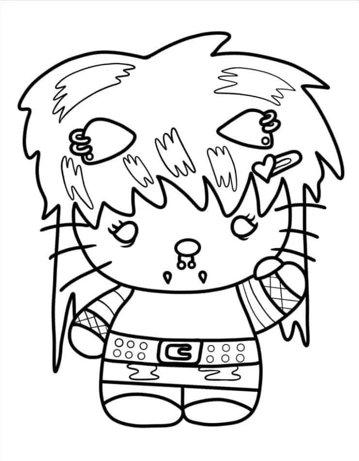 Coloriage Dessiner gratuit imprimer Hello Kitty