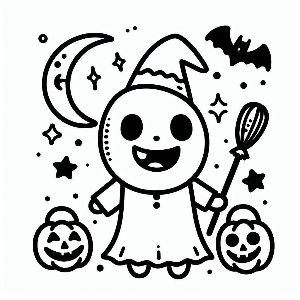 Coloriage Dessiner Halloween basique gratuit