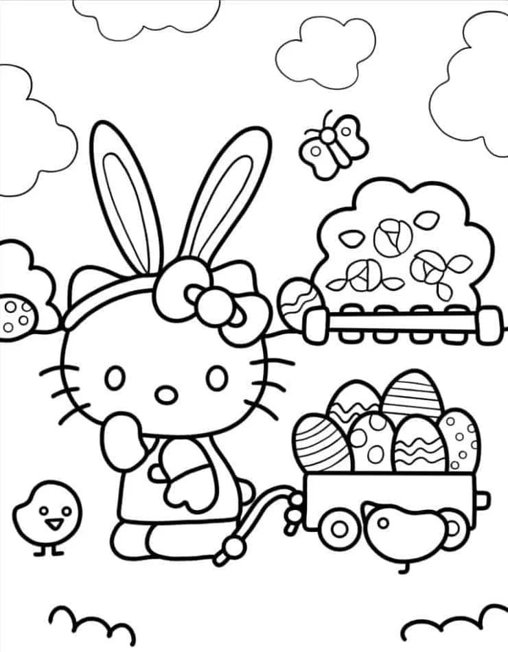 Coloriage Dessiner Hello Kitty très facilement