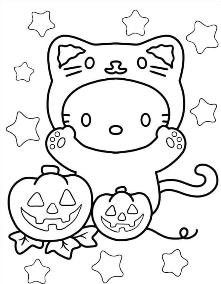 Coloriage Dessiner image de Hello Kitty