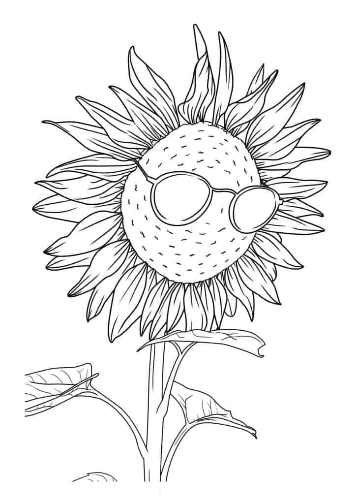 Coloriage Dessiner imprimé tournesol à imprimer