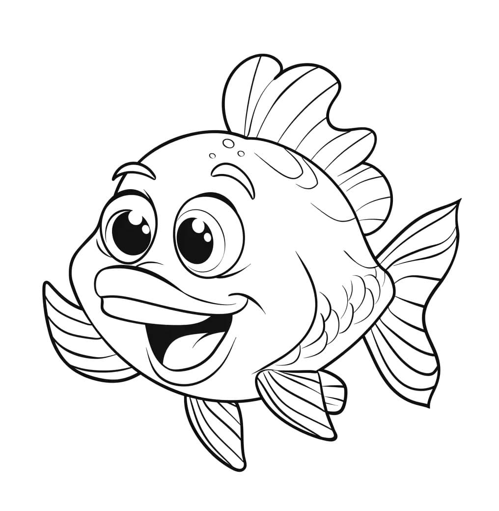 Coloriage Dessiner imprimer poisson gratuit à imprimer