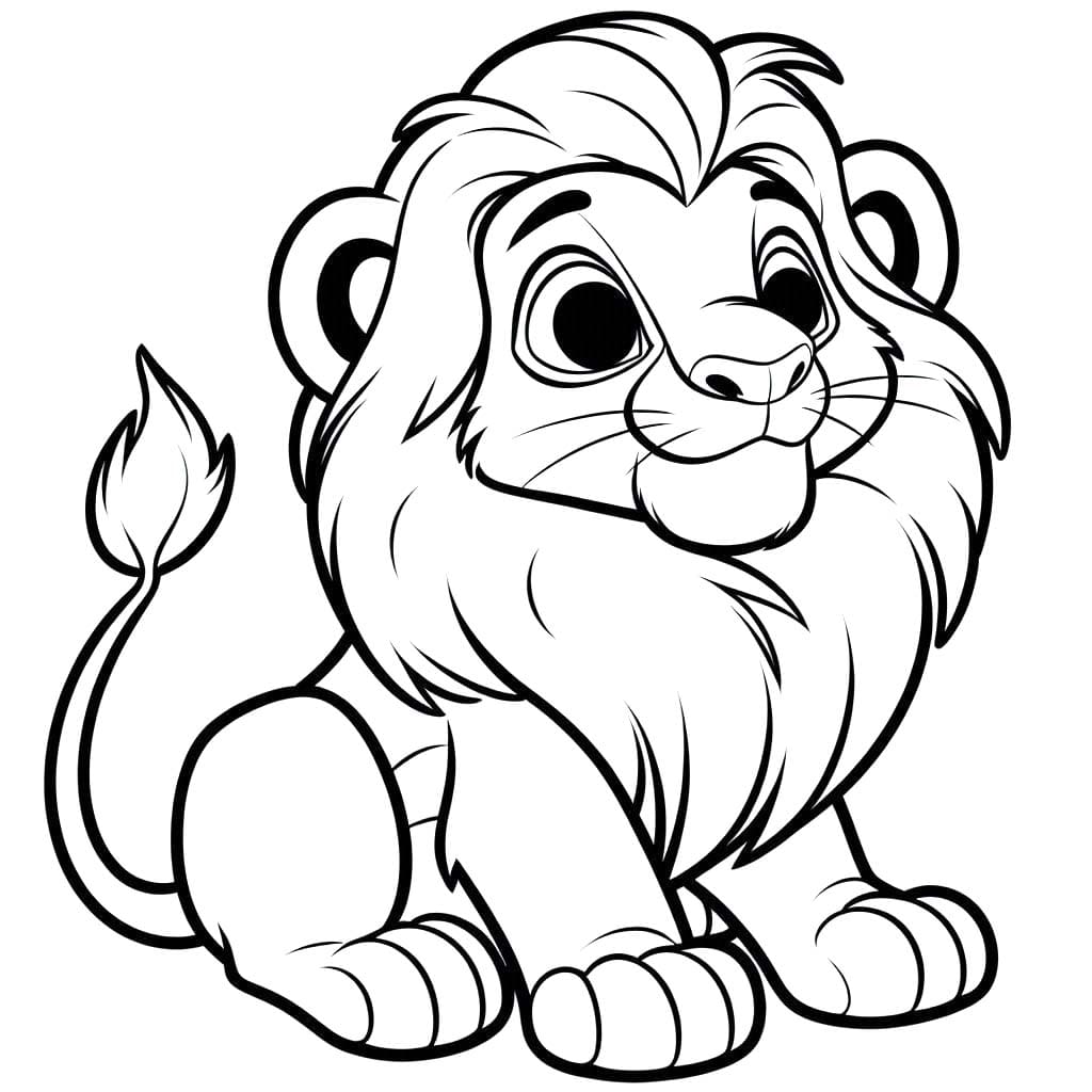 Coloriage Dessiner Le Roi Lion à imprimer à imprimer