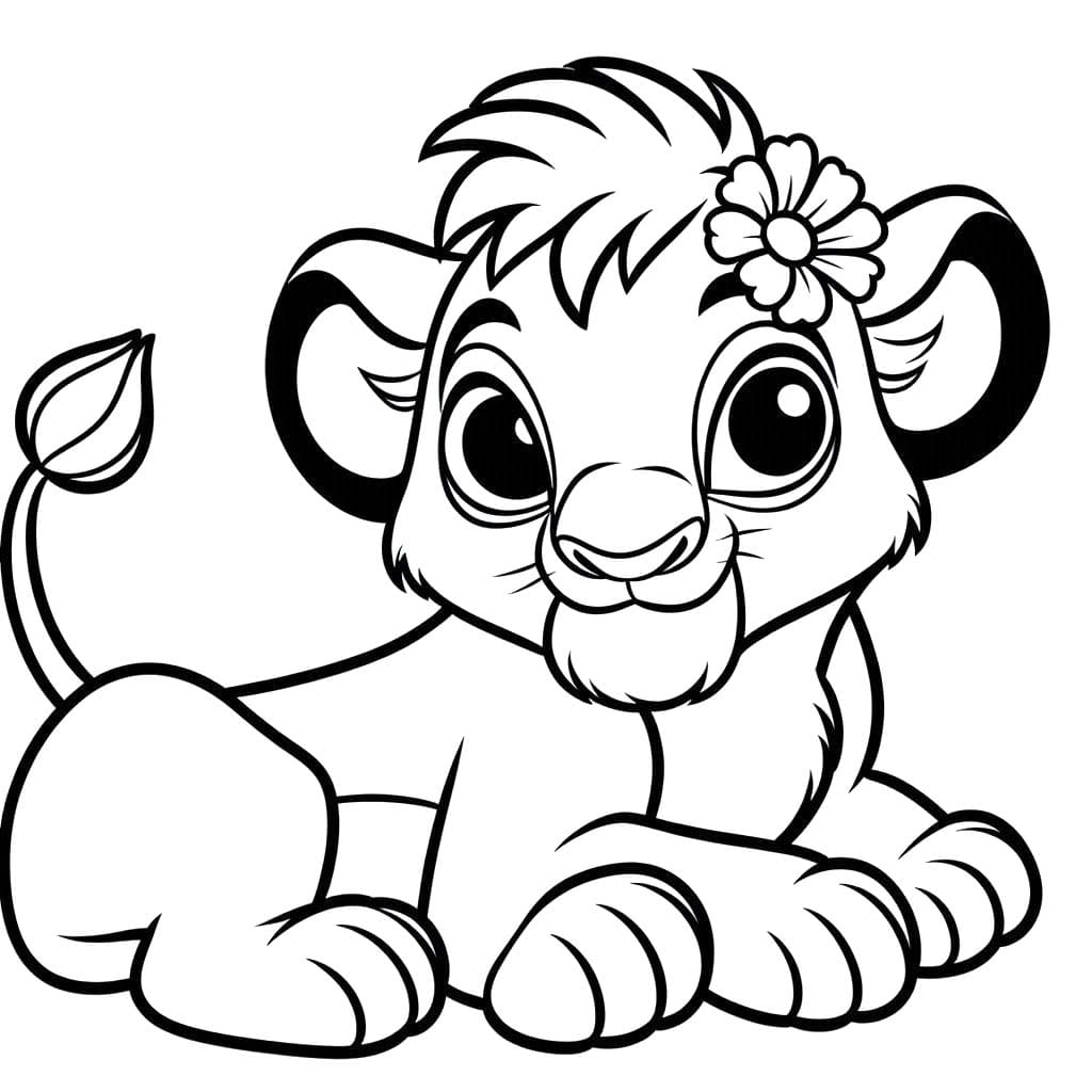 Coloriage Dessiner Le Roi Lion chez les enfants à imprimer