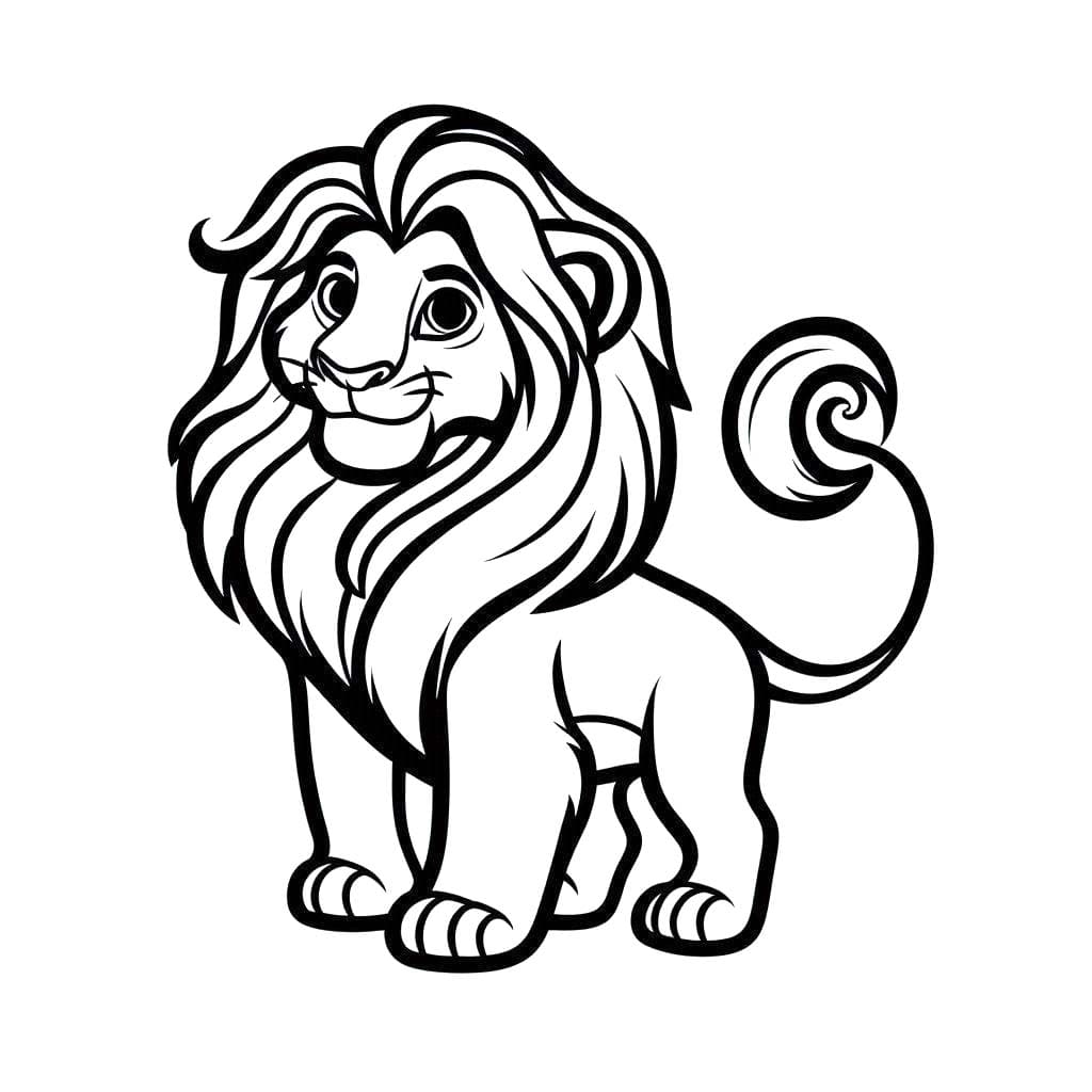 Coloriage Dessiner Le Roi Lion imprimer à imprimer