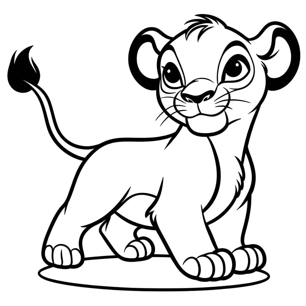 Coloriage Dessiner Le Roi Lion les enfants à imprimer