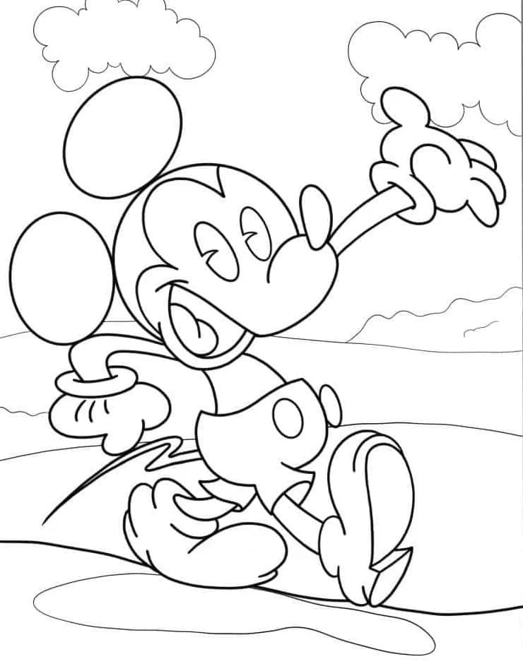 Coloriage Dessiner Mickey Mouse amusante