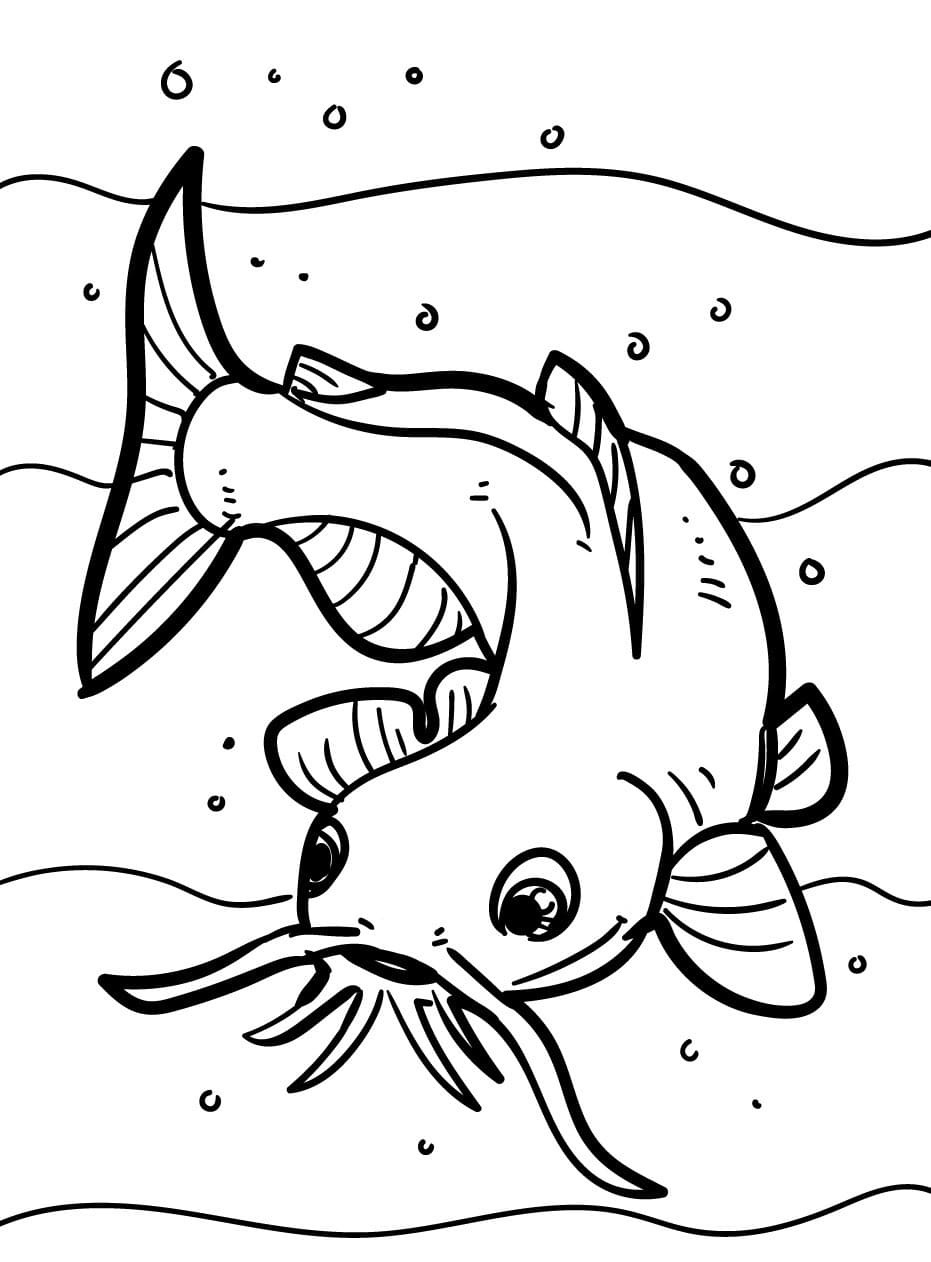 Coloriage Dessiner poisson de base