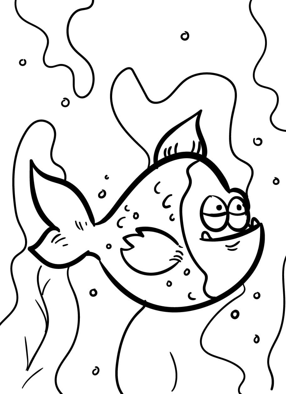 Coloriage Dessiner poisson simplement