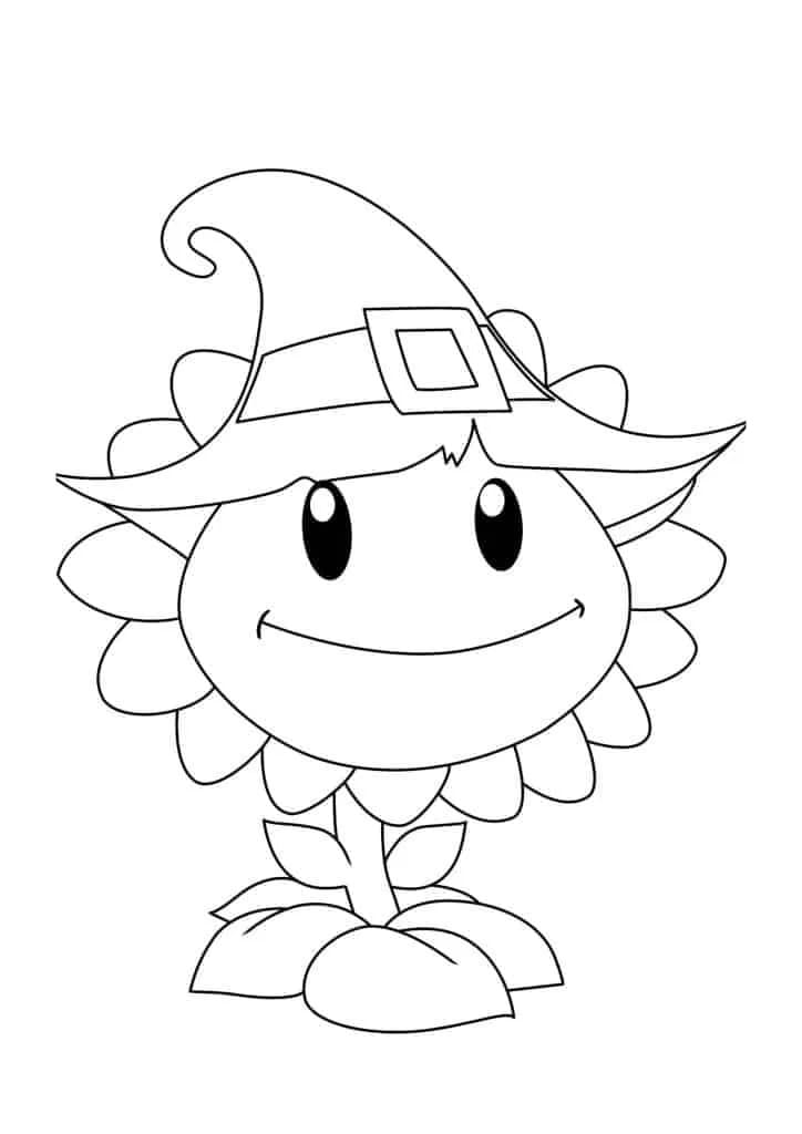 Coloriage Dessiner tournesol très basique à imprimer
