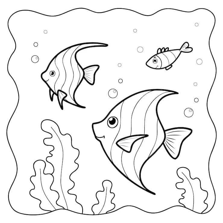 Coloriage Dessiner un poisson facilement