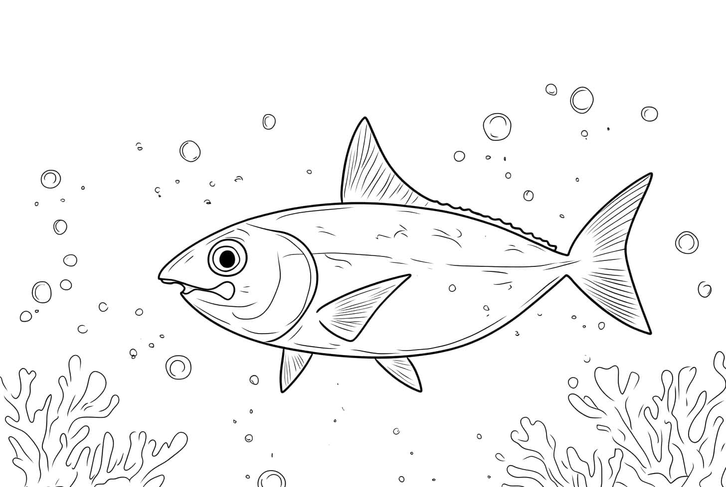 Coloriage Dessiner une image de poisson