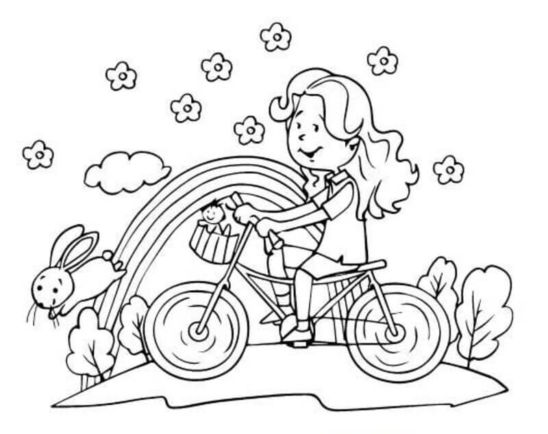 Coloriage Faire du vélo