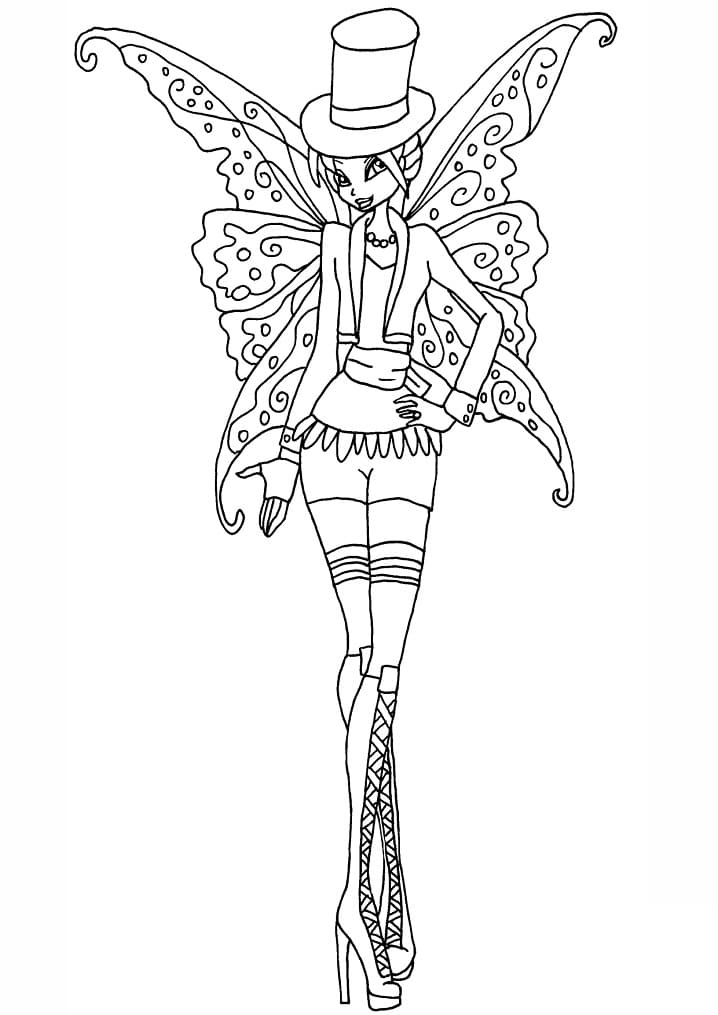 Coloriage Floraison Fraîche Winx Club