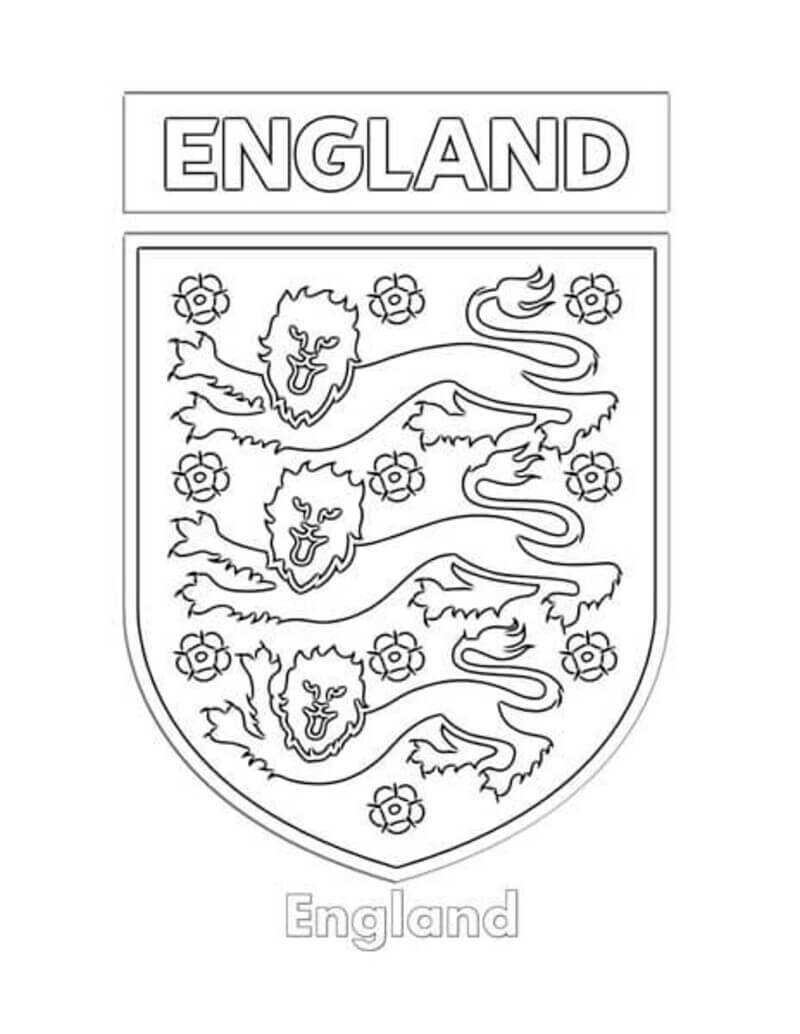 Coloriage Football Angleterre à imprimer