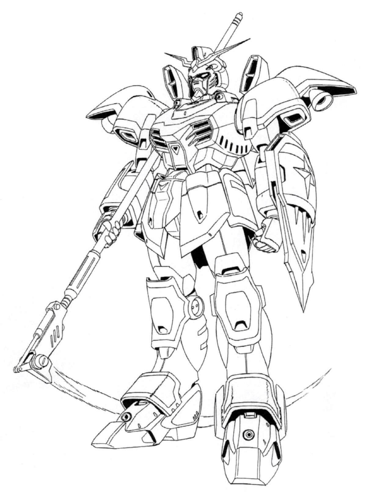 Coloriage Génial Gundam à imprimer