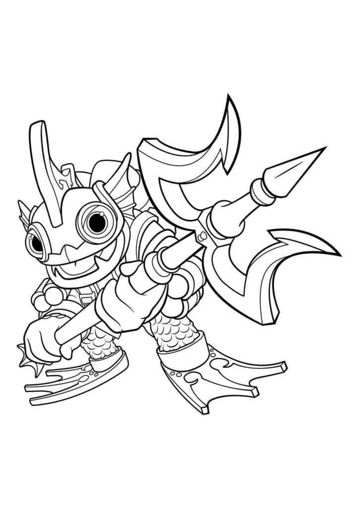 Coloriage Gill Grunt Skylanders