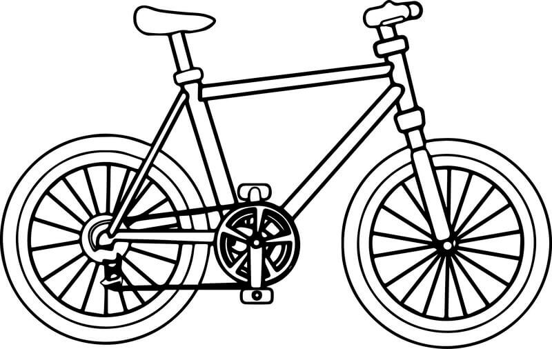 Coloriage Grand vélo