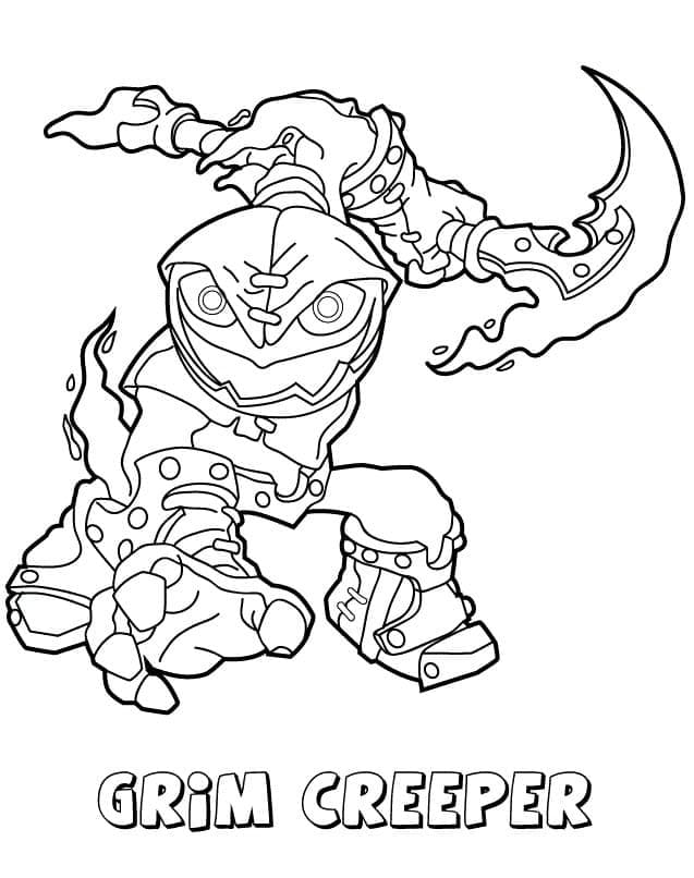 Coloriage Grim Creeper Skylanders