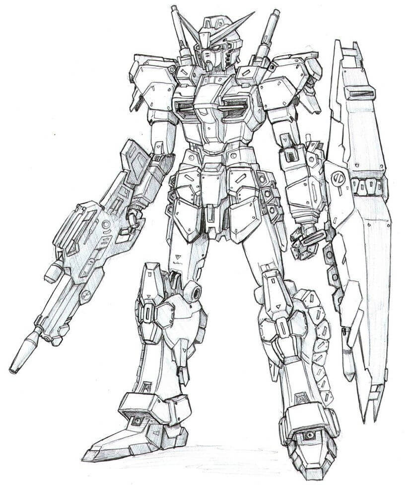 Coloriage Gundam 1 à imprimer