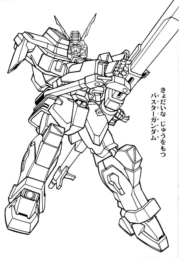 Coloriage Gundam 3 à imprimer