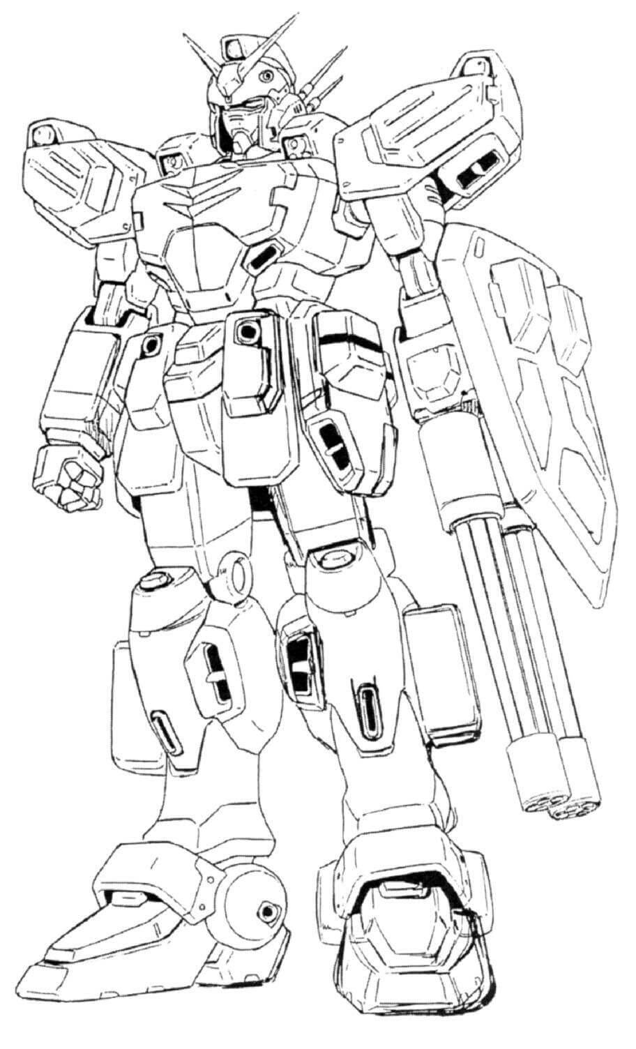 Coloriage Gundam 7 à imprimer