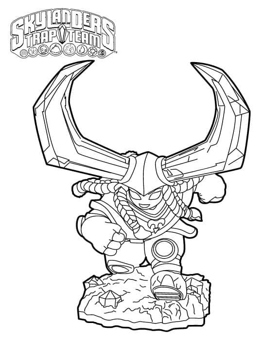 Coloriage Head Rush Skylanders