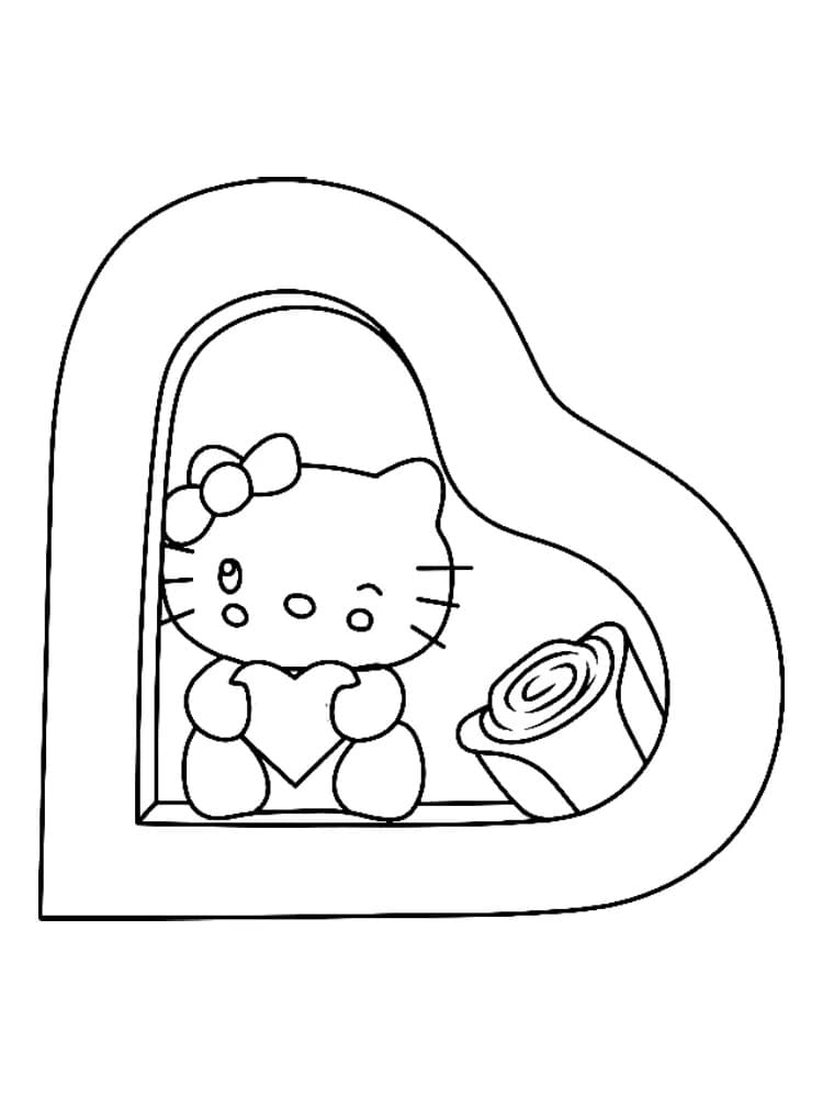 Coloriage Hello Kitty chez enfant à imprimer