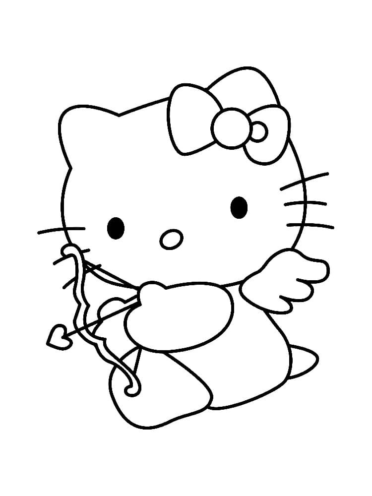 Coloriage Hello Kitty chez les enfants à imprimer