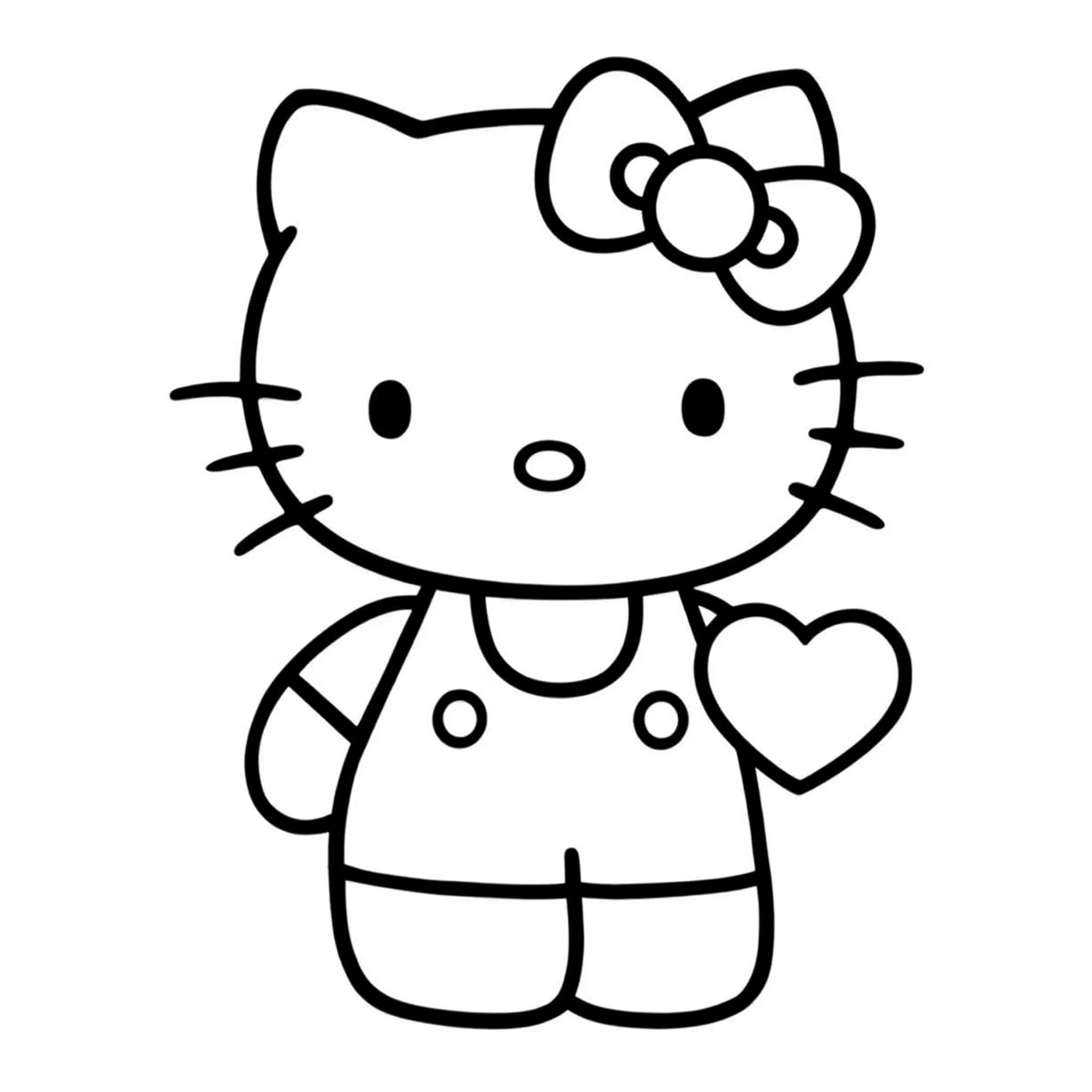 Coloriage Hello Kitty imprimable chez les enfants à imprimer