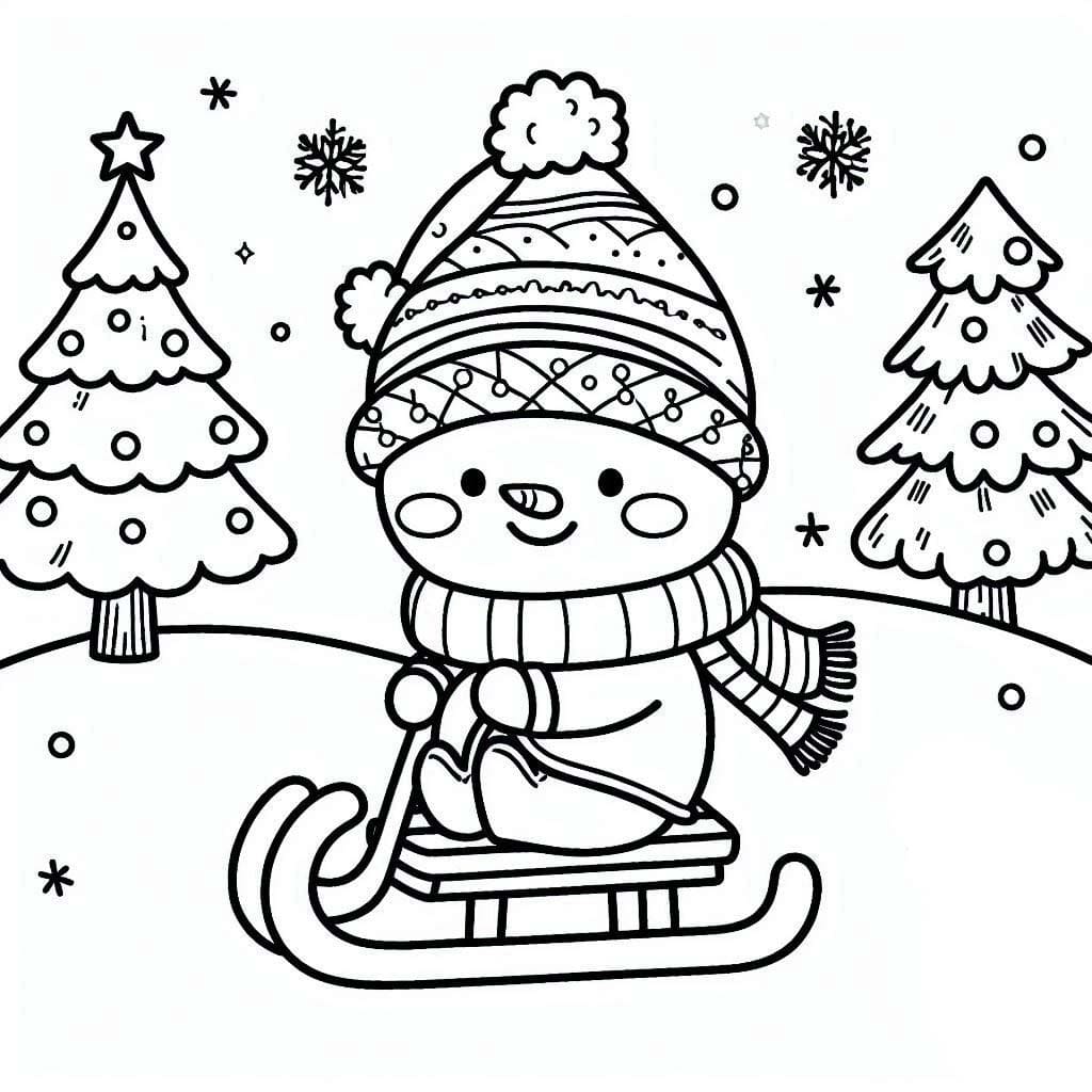 Coloriage Image de base de Noël à imprimer