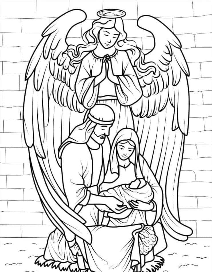 Coloriage Image de Dieu Noël à imprimer